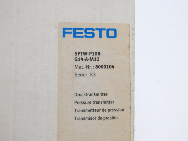 FESTO SPTW-P10R-G14-A-M12 8000104 8-30V NSMP