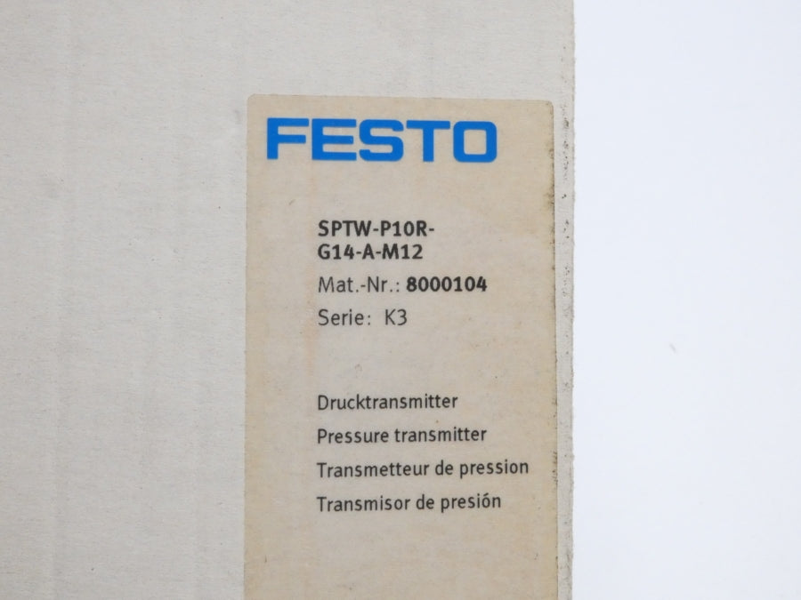 FESTO SPTW-P10R-G14-A-M12 8000104 8-30V NSMP