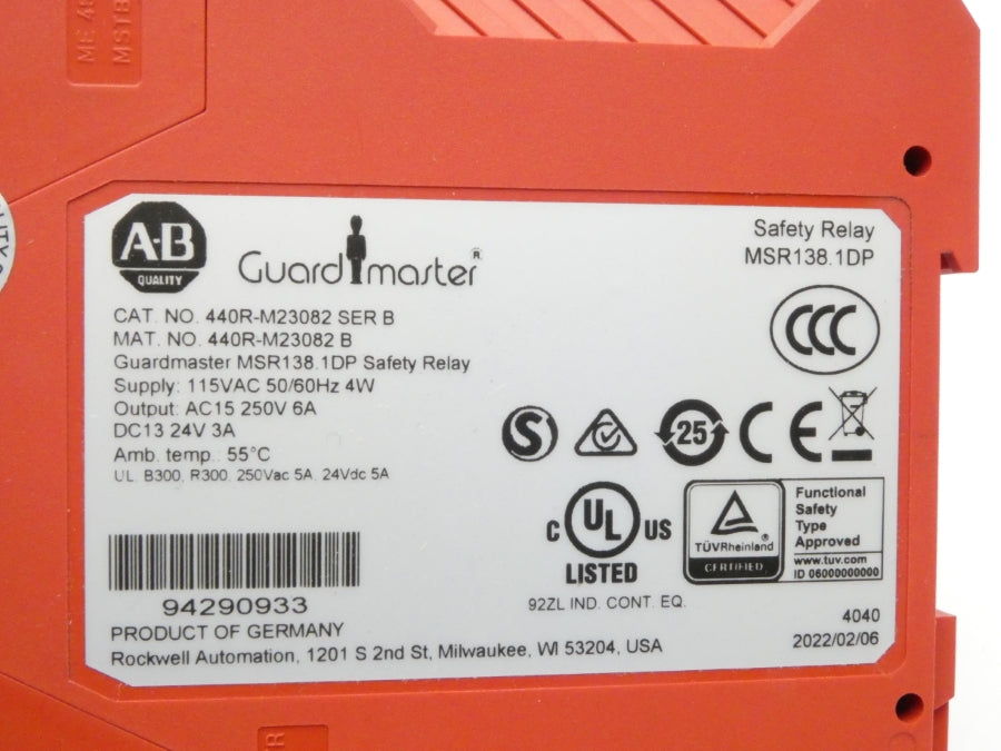 ALLEN BRADLEY 440R-M23082 SER. B 115VAC 6A NSMP