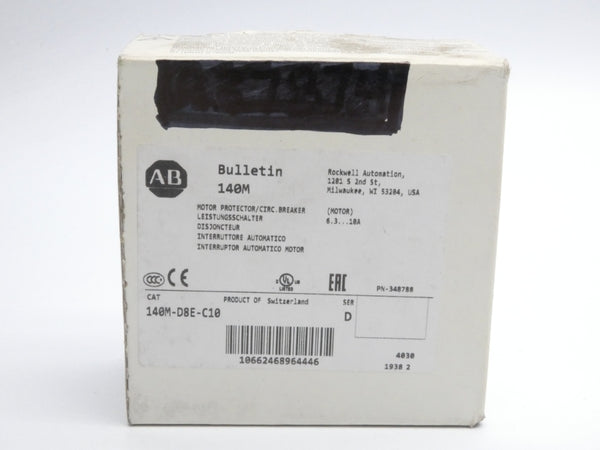 INDUSTRIAL SPARE PART 140M-D8E-C10 SER. D 690V 6.3-10A (WH) NSMP