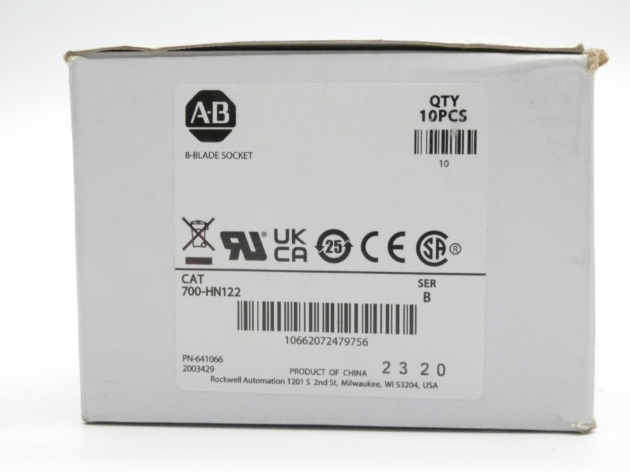 ALLEN BRADLEY 700-HN122 SER. B 250VAC 6A (PKG OF 10) (WH) NSMP