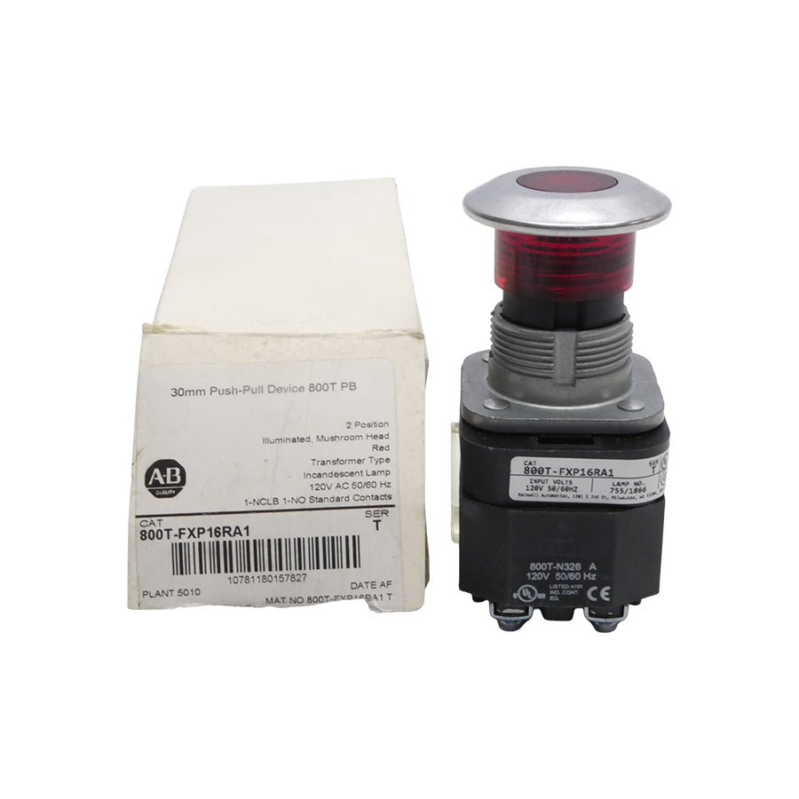 ALLEN BRADLEY 800T-FXP16RA1 SER. T 120VAC (NO ACCESSORIES) (WH) NSMP