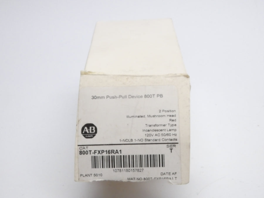 ALLEN BRADLEY 800T-FXP16RA1 SER. T 120VAC (NO ACCESSORIES) (WH) NSMP
