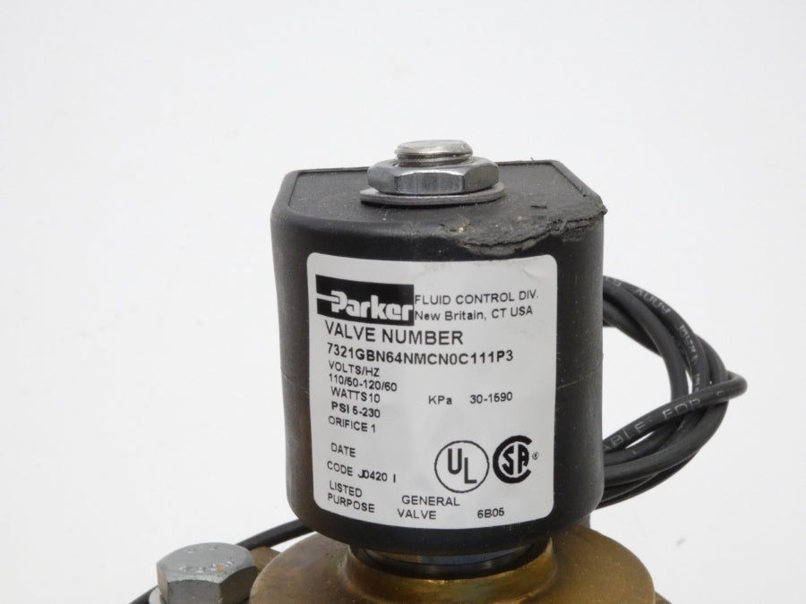 PARKER 7321GBN64NMCN0C111P3 110/120V 5-230PSI 1" (AS PICTURED) NSMP