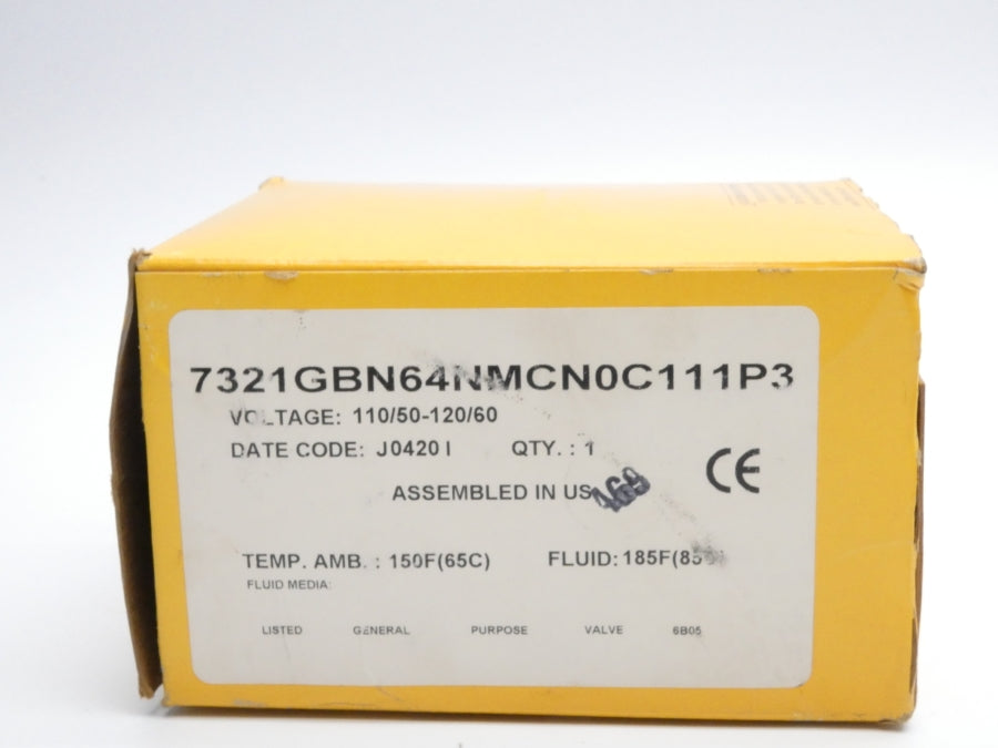 PARKER 7321GBN64NMCN0C111P3 110/120V 5-230PSI 1" (AS PICTURED) NSMP