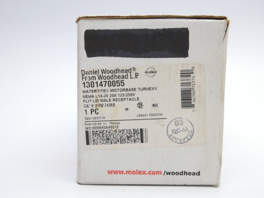 DANIEL WOODHEAD 1301470055 27W74MB 125/250V 20A NSMP