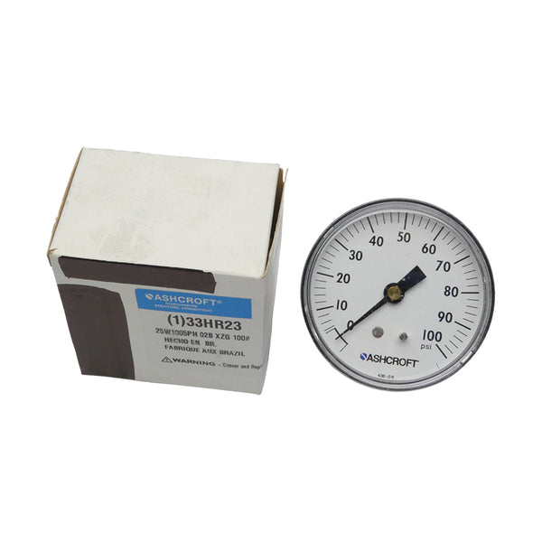 ASHCROFT 25W1005PH02BXZG100# 33HR23 0-100PSI NSMP