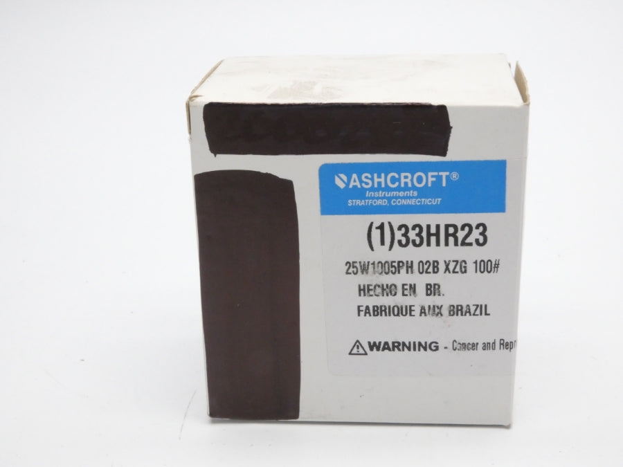 ASHCROFT 25W1005PH02BXZG100# 33HR23 0-100PSI NSMP