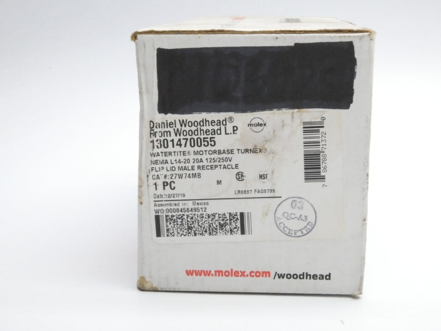 DANIEL WOODHEAD 1301470055 27W74MB 125/250V 20A (AS IS) NSMP