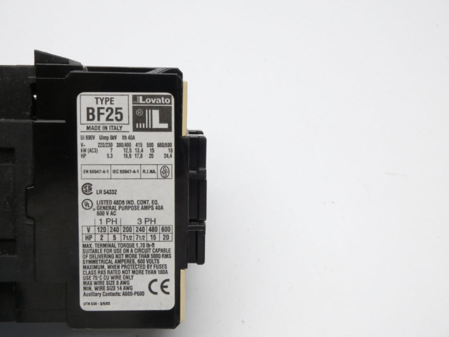LOVATO BF2510 110/120V 40A NSNP