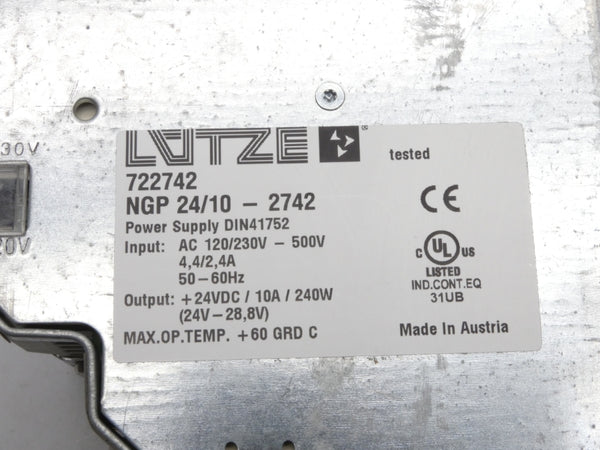 LUTZE NGP24/10-2742 722742 120/230-500V 4A NSNP