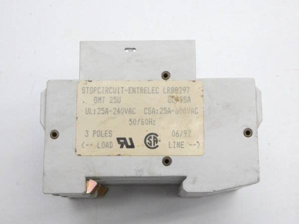 STOPCIRCUIT ENTRELEC GMT25U 600VAC 25A UNMP