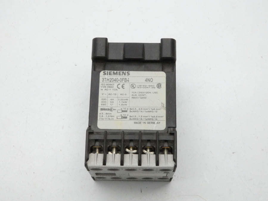 SIEMENS 3TH2040-0FB4 19-40VDC 10A UNMP