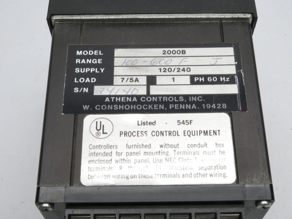 ATHENA CONTROLS 2000B 120/240V 7/5A UNMP
