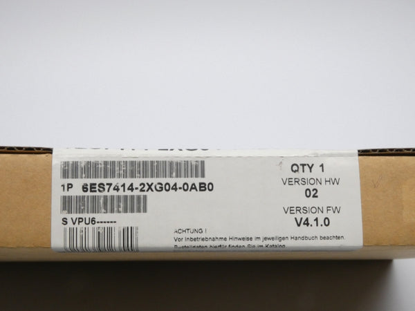 SIEMENS 6ES7414-2XG04-0AB0 F/W V4.1.0 VER. 02 NSFS