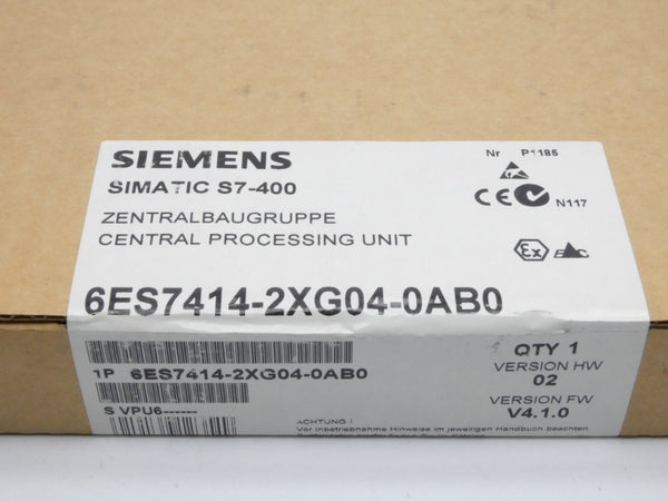 SIEMENS 6ES7414-2XG04-0AB0 F/W V4.1.0 VER. 02 NSFS