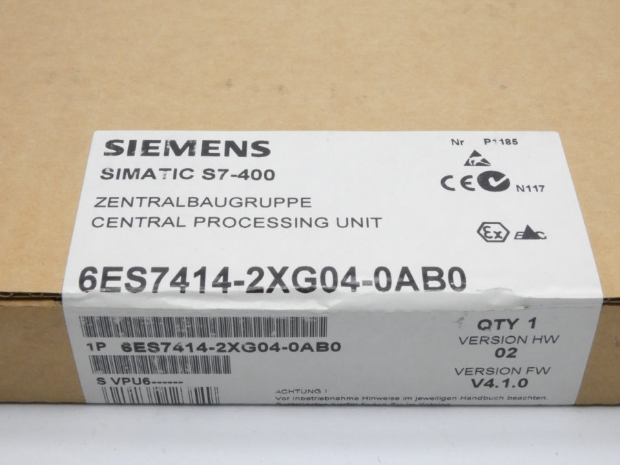 SIEMENS 6ES7414-2XG04-0AB0 F/W V4.1.0 VER. 02 NSFS