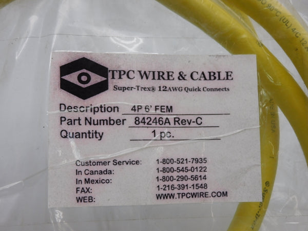 TPC WIRE&CABLE 84246A REV. C 6' NSMP