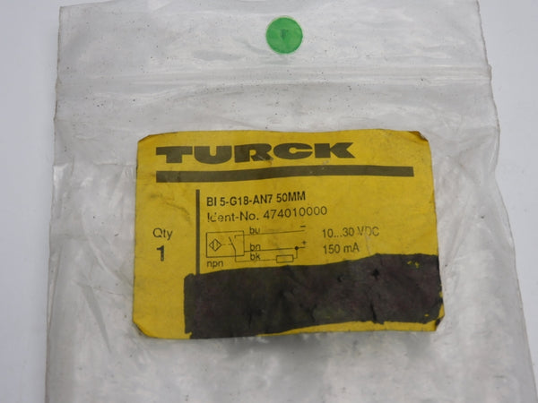 TURCK BI5-G18-AN7 50MM 474010000 10-30VDC NSMP