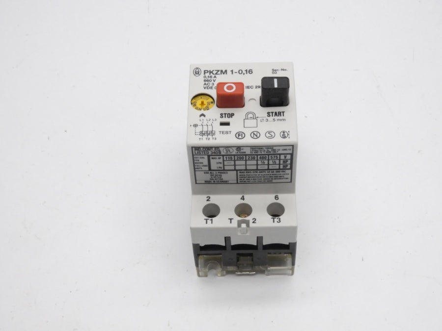KLOCKNER MOELLER PKZM1-0.16 SER. 03 660V 0.1-0.16A NSMP