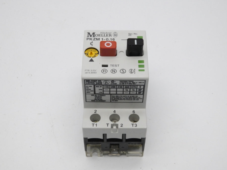 KLOCKNER MOELLER PKZM1-0.16 SER. 03 690V 0.1-0.16A NSMP