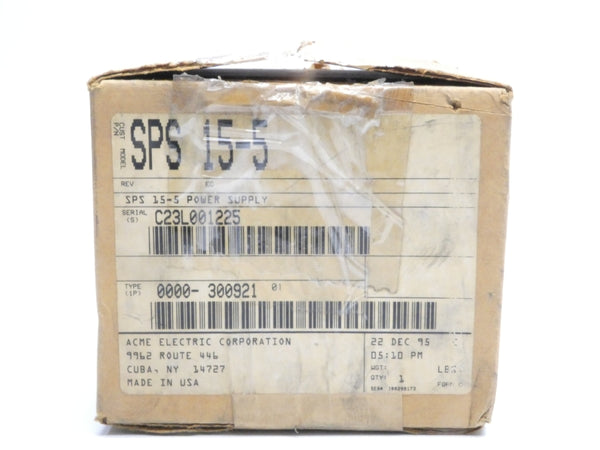 ACME ELECTRIC SPS15-5 115/230V 1.5A NSMP