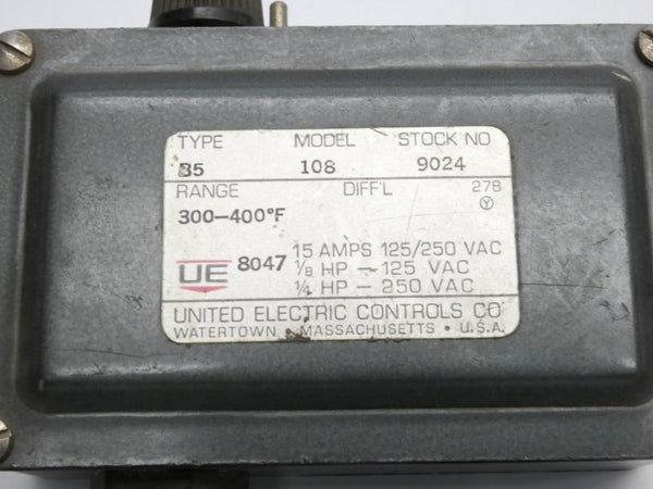 UNITED ELECTRIC B5-108 125/250VAC 15A UNMP