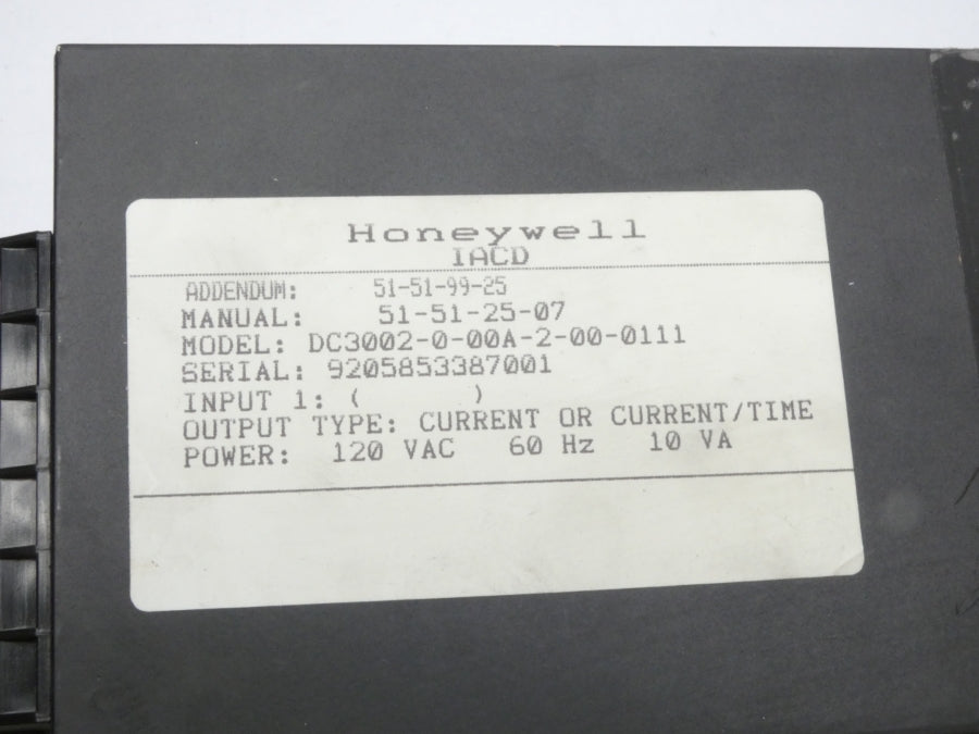 HONEYWELL DC3002-0-00A-2-00-0111 120VAC UNMP