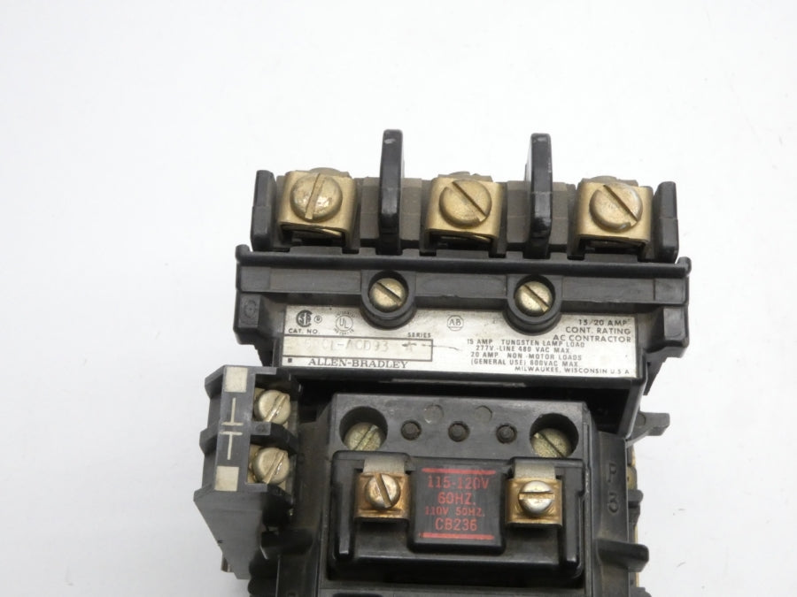 ALLEN BRADLEY 500L-ACD93 SER. A 110/115-120V 15/20A UNMP