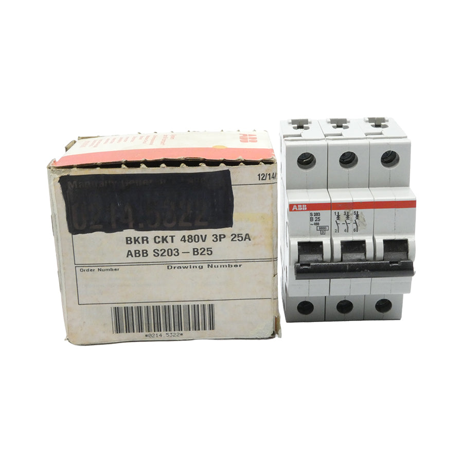 ABB 2CDS253001R0255 S203-B25 480V 25A NSMP