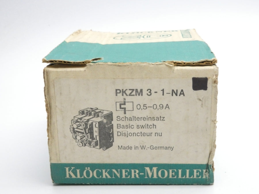 KLOCKNER MOELLER PKZM3-1-NA 600VAC 0.5-0.9A (NO COVER) NSMP