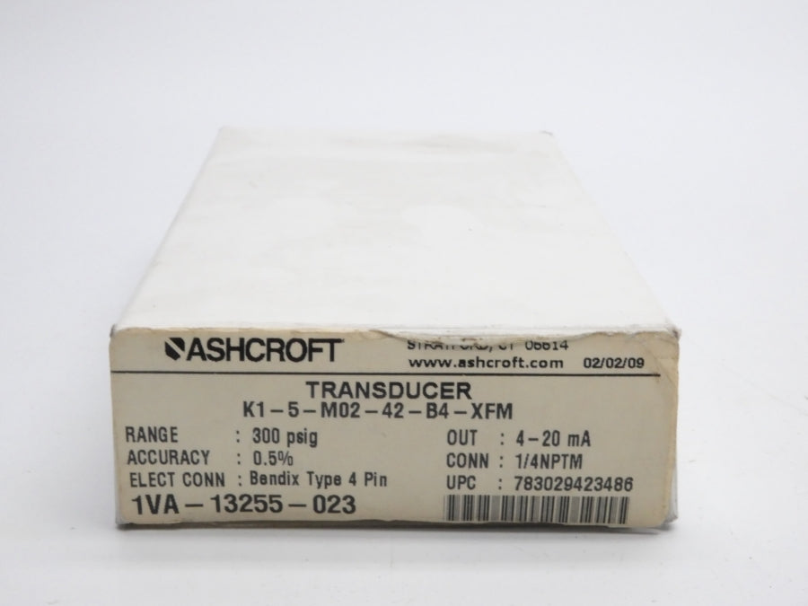 ASHCROFT K1-5-M02-42-B4-XFM 10-30VDC 300PSI NSMP
