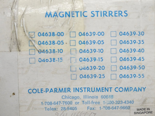 COLE-PARMER 04638-00 110VAC NSMP