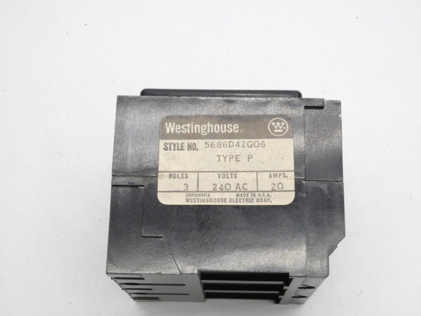 WESTINGHOUSE 5686D42G06 240VAC 20A NSNP