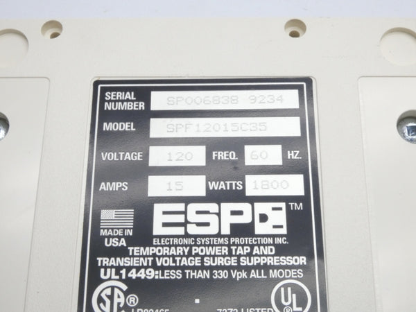 ESP SPF12015C35 120V 15A NSNP