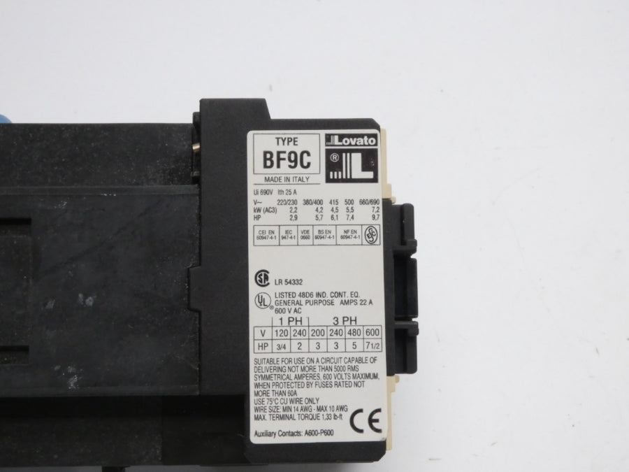 LOVATO BF9.01 24VDC 25A NSNP