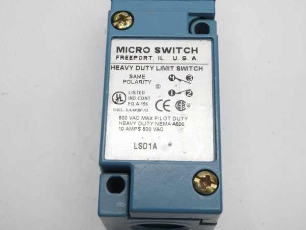 MICRO SWITCH LSD1A 600VAC 10A UNMP