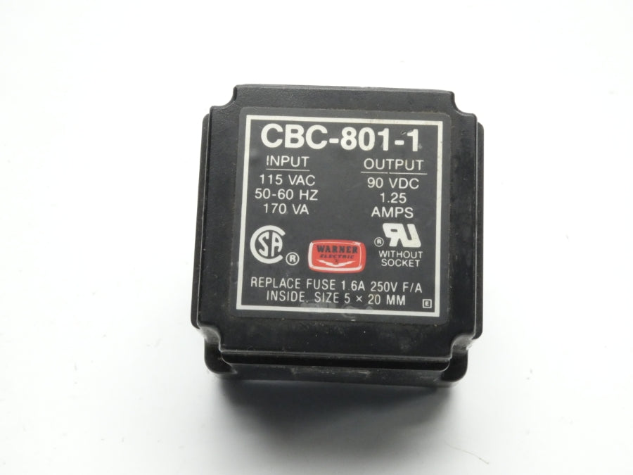 WARNER ELECTRIC CBC-801-1 115VAC 1.25A UNMP