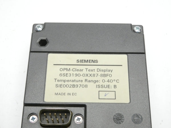 SIEMENS 6SE3190-0XX87-8BF0 NSNP