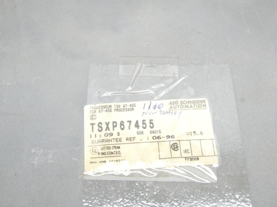 AEG SCHNEIDER AUTOMATION TSXP67455 VER. 5.6 UNMP