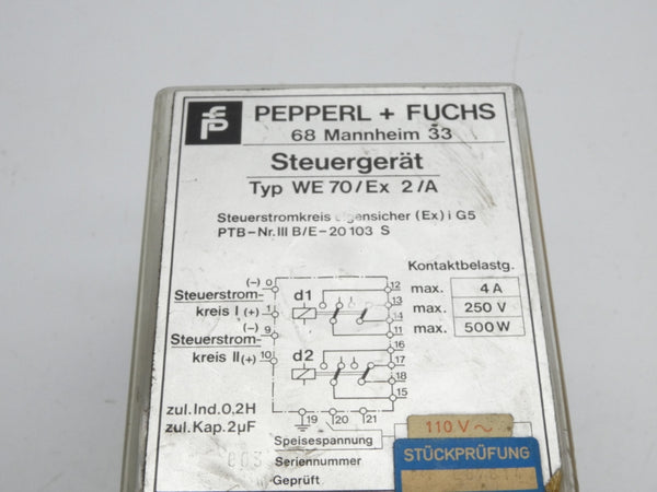 PEPPERL+FUCHS WE70/EX2/A 250V 4A (AS PICTURED) UNMP