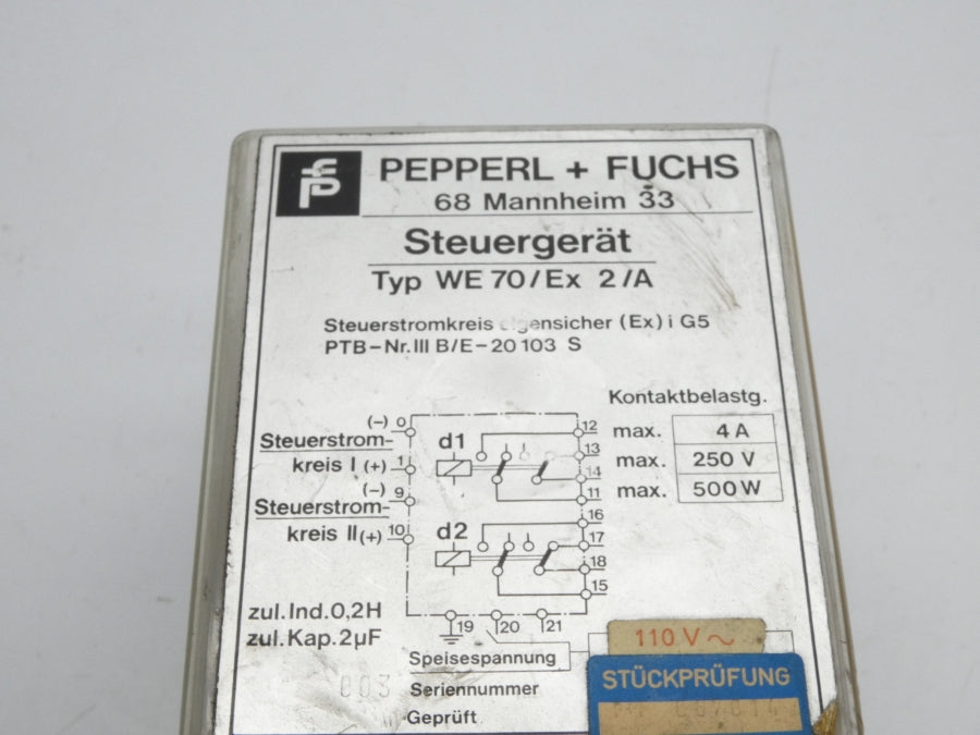 PEPPERL+FUCHS WE70/EX2/A 250V 4A (AS PICTURED) UNMP