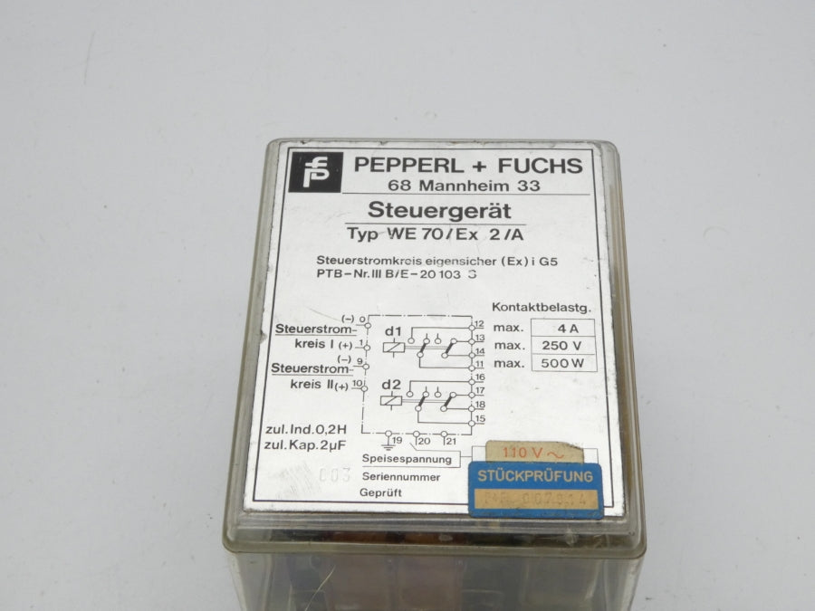 PEPPERL+FUCHS WE70/EX2/A 250V 4A UNMP