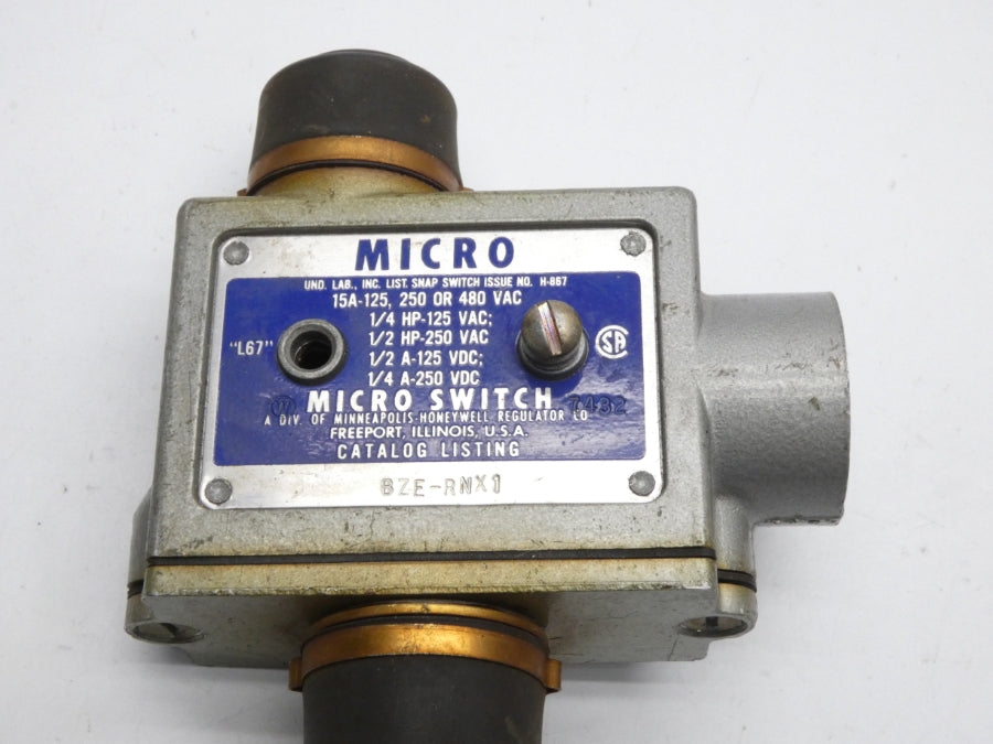 MICRO SWITCH BZE-RNX1 480VAC 15A (GRAY) UNMP
