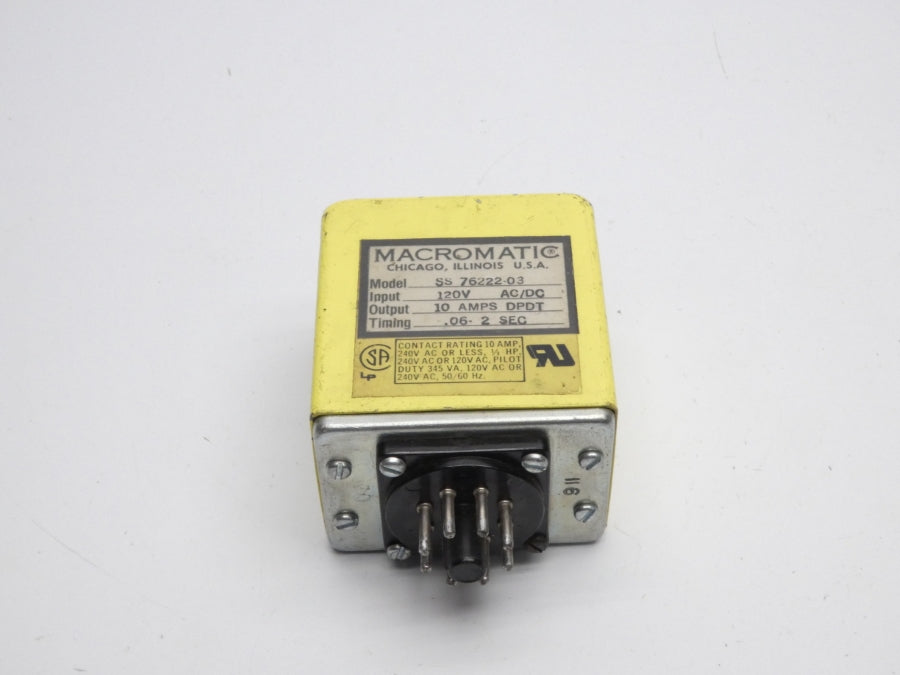 MACROMATIC SS7622203 120V 10A .06-2S (AS PICTURED) UNMP