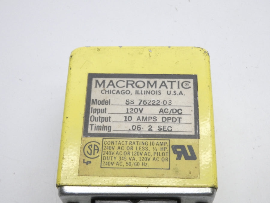 MACROMATIC SS7622203 120V 10A .06-2S (AS PICTURED) UNMP
