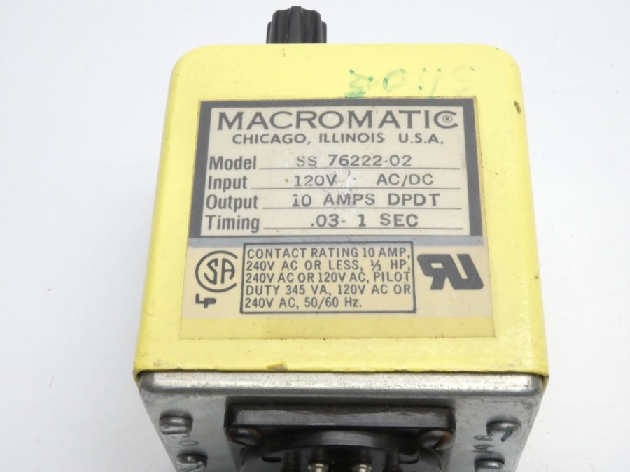 MACROMATIC SS7622202 120V 10A 0.3-1S UNMP