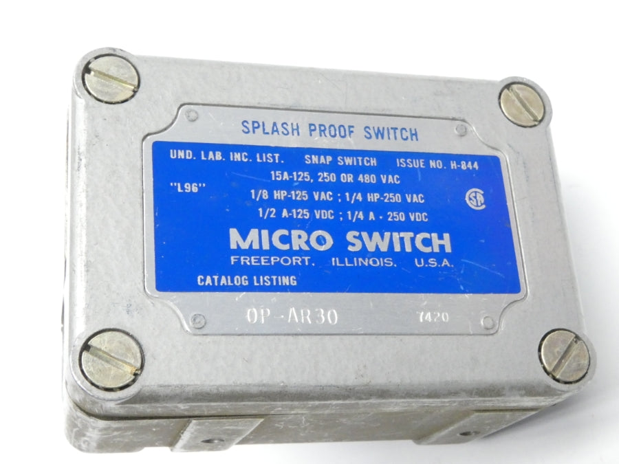 MICRO SWITCH OP-AR30 480VAC 15A (GRAY) NSNP