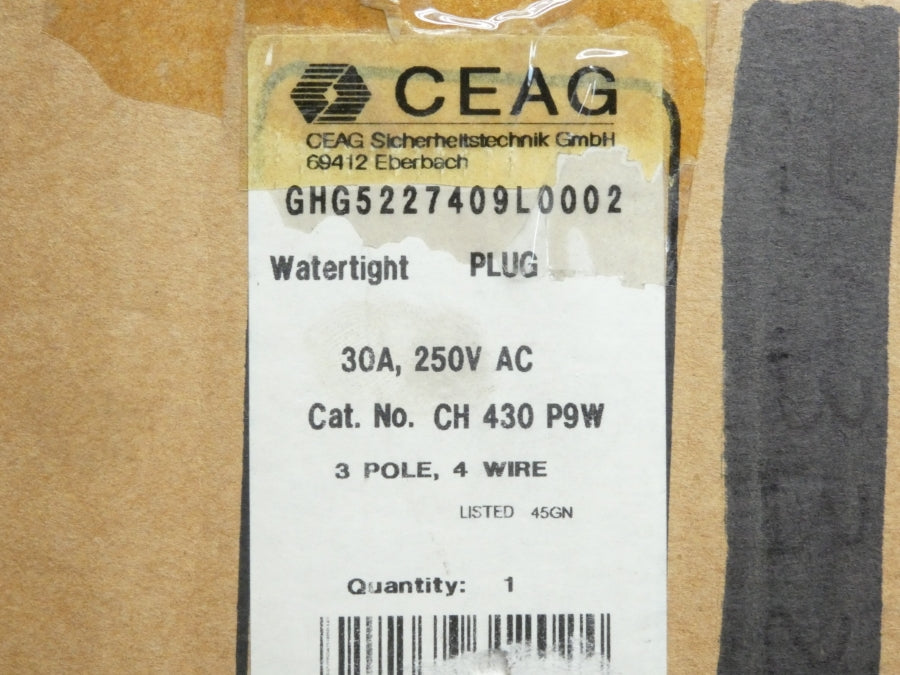 CEAG CH430P9W 240VAC 30A NSMP