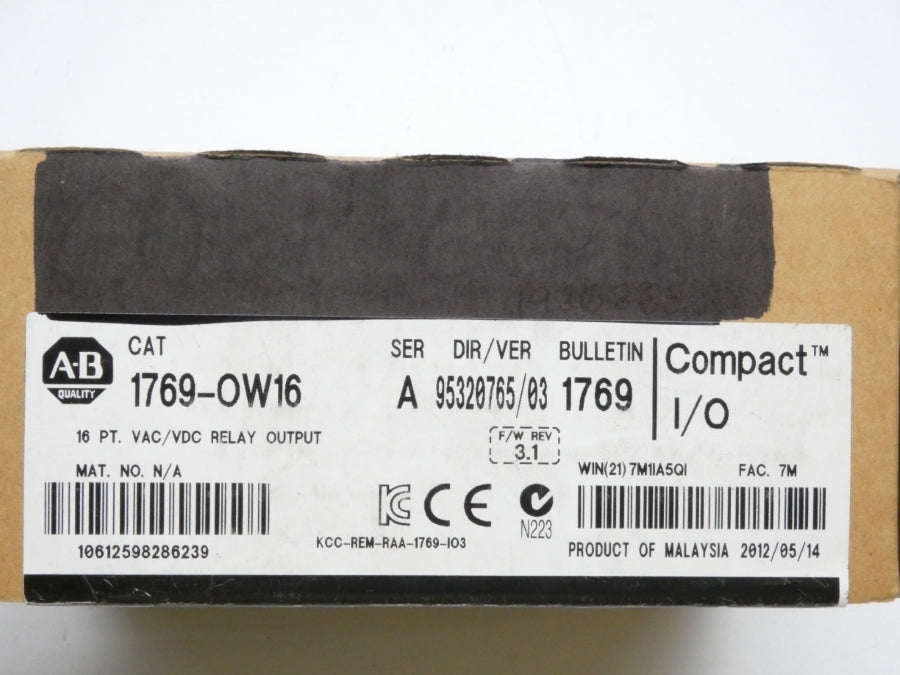 ALLEN BRADLEY 1769-OW16 SER. A F/W 3.1 VER. 03 DATE: 2012 NSFS